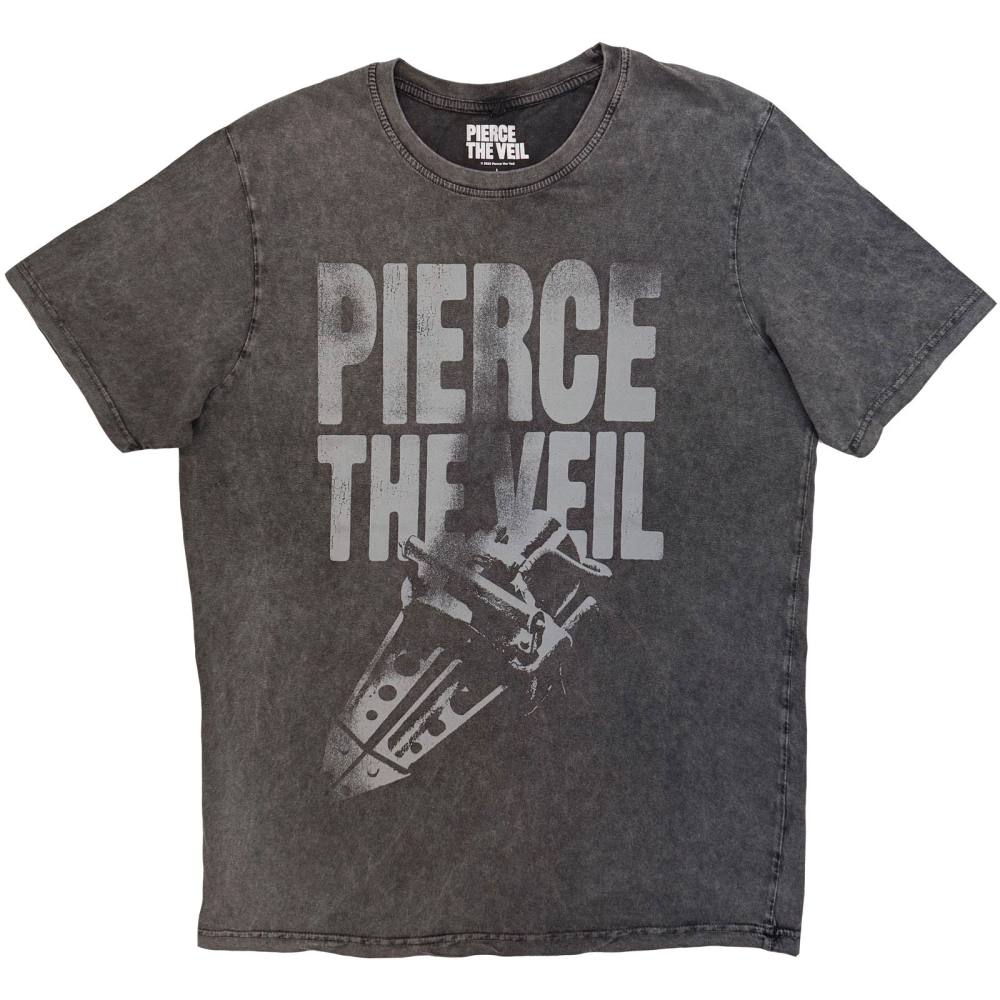Pierce The Veil - Large Text Herren TShirt - Grau